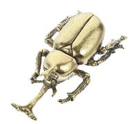 TOPBATHY Modèle De Coléoptère Animal De Compagnie De Thé De Coléoptère Figurine De Scarabée Décoration Murale Animalière Dorée Figurines d'animaux en Or Peluche Décor De Scarabée Laiton