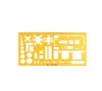 TOPBATHY Modèle de Dessin Elliptique 3 Pièces en Plastique Transparent Règle de Dessin Technique pour Conception Architecturale et Artistique Outil de Mesure Géométrique Précis pour