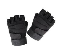 TOPBATHY Moufles Demi-Doigts Tactiques Noirs Taille S Respirants et Antichoc Doublure Polaire pour Cyclisme Randonnée et Sports de Plein Air