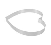 TOPBATHY Moule à Gâteau de Cœur 25 CM en Acier Inoxydable Cercle à Mousse 3 CM de Hauteur Emporte-Pièce Antiadhésif Polyvalent pour Pâtisserie Cuisson de Gâteaux Tartes et Desserts