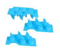 TOPBATHY Moule à Glaçons Fantaisie En Silicone D'aileron De Requin Lot De 3 Réutilisables Pour Cocktails Et Boissons Accessoire Cuisine