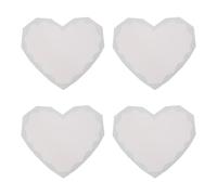 TOPBATHY Moule en Silicone Soi-Même 4 Pcs de Cœur Moule à sous-Verres DIY Antiadhésif Résine Époxy Transparente Petit Format pour Artisanat et Décoration