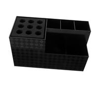 TOPBATHY Organisateur de Bureau pour Outils de Coiffure Boîte de Rangement Multifonction Noire pour Ciseaux Peignes et Accessoires de Barbier Capacité Spacieuse pour Salon et Maison