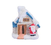 TOPBATHY Ornement de Noël Maison Enneigée Lumineuse en Résine pour Fête | Décoration Intérieure Réaliste, sans Risque de Flamme, pour Maison et Fête, Style Xmas, pour Familles et Garçon et Filles