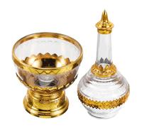 TOPBATHY Outil Rituel du Baptême Pot Deau Bénite en Verre Bouteille De Voyage Religieuse Coupe Votive Catholique