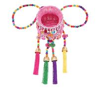 TOPBATHY Panier pour Garçon et Filles Tissé Petit Taille V à Motifs Ethniques Coton Léger Accessoire Scène Garçon et Filles Décoration Printemps Rangement Jouets