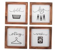 TOPBATHY Panneau De Buanderie Rustique En Bois Blanc Léger Pour Décoration Murale Style Campagne Décoration Pour Étendre Le Linge Plaque Décorative Murale Pour Buanderie