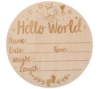 TOPBATHY Panneau De Naissance Bannière De Fond pour Baby Shower Cadre Dannonce De Naissance Panneau De Naissance en Bois pour Chambre Denfant