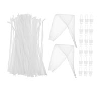 TOPBATHY Paquet en Filet Réutilisable 35 Cm Blanc 100 Pièces Petite Boucle Paquet à Œufs en Filet Et pour Légumes Pommes De Terre Rangement Pratique Et Polyvalent pour Courses Et Conservation