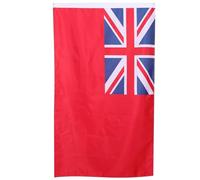 TOPBATHY Pavillon de Marine Britannique Rouge Fixe en Polyester Résistant, Drapeau International pour Navires Marchands, Petit Pavillon de Yacht, Décoration Nautique pour Navigation