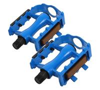 TOPBATHY Pédales de Vélo en Alliage D'aluminium Bleu avec Bande Réfléchissante et Clou Anti-dérapant pour Vélo de Montagne et Fixie, 1 Paire