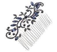TOPBATHY Peigne à Cheveux de Mariée Bleu en Strass Accessoire Chic pour Coiffure de Mariage Couvre-Chefs à la Mode Fête Photographe Bal de Fin d'Année Accessoires Cheveux Élégants