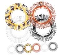 TOPBATHY Peigne Circulaire Extensible en Plastique Flexible Lot de 10 Pièces, Accessoire Coiffure Femme, Maintien des Cheveux Facile à Utiliser, Forme Ronde Couleur Aléatoire