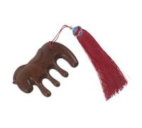 TOPBATHY Peigne en Bois Naturel de Massage pour Cuir Chevelu Dents Larges et Points D'acupression, Outil Spa Portatif pour Exfoliation et Stimulation des Méridiens, Soin Capillaire Détente