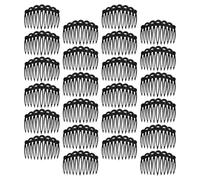 TOPBATHY Peignes à Cheveux Accessoires Coiffure Lot de 24 Vintage en Plastique Noir Fixation Sécurisée et Manipulation Facile pour Mariage pour Femmes et Débutantes