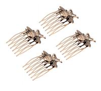 TOPBATHY Peignes Vintage Mariage Lot de 4 Couleur Or Élégants et Faciles à Insérer Accessoires pour Cheveux de Mariée pour et Dîners