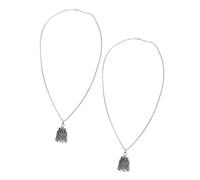 TOPBATHY Pendentif Bijoux Animaux Chanceux Clochette De Gardien Pour Hibou Clé Antique Vélo Motard Tuteur Charme Étiqueter Acier Inoxydable Silver