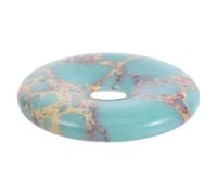 TOPBATHY Pendentif en Jaspe Forme Donut Style Rétro, Accessoire Créatif et Pratique pour Bijoux Diy, Facile à Porter un Style Unique