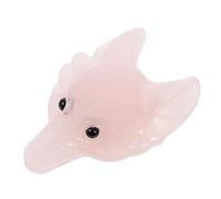 TOPBATHY Pendentif Forme Tête de Loup Cristal Naturel Rose Petit Charme Sculpté pour Bijoux DIY et Accessoires