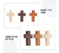 TOPBATHY Pendentifs Croix Religieuse en Bois 22X15 MM Lot de 300 Pièces Multicolores Breloques pour Bijoux DIY Décorations Chrétiennes et Présents de Baptême
