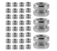 TOPBATHY Perles de Chevalet Guitare Acoustique 50 Pcs en Métal Argenté, Composants de Cordes Métalliques pour Maintien et Réparation, Embouts de Cordes Précises pour Guitare Folk,