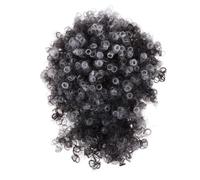 TOPBATHY Perruque Queue de Cheval Synthétique Afro Bouclée Haute et Volumineuse Chignon et Frisé Cosplay et Fête Halloween Style Bun avec Frange Intégré Gris