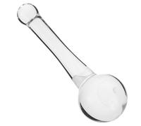 TOPBATHY Pestle Verre pour Broyage Pigments Minéraux Outil de Mélange Peinture Transparent Manche Moyen Tête Lisse pour Usage et Pratique