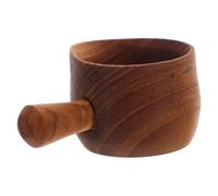 TOPBATHY Pichet à Sauce En Bois Multifonction, Bol à Condiments Naturel, Récipient à Crème En Bois Cuisine Et Service, Utilisation Pour Lait Et Sauces
