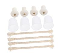 TOPBATHY Pièces De Brûleur À pour Laboratoire De Chimie Ensemble De 18 Supports De Mèche pour Lampe À Huile Capuchons en Plastique pour Une Utilisation en Toute Sécurité