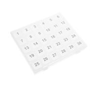 TOPBATHY Pilulier 30 Compartiments Organisateur de de Voyage 3X3 CM Étui Portable à Facilement pour 1 Prise par Jour Voyages Rangement