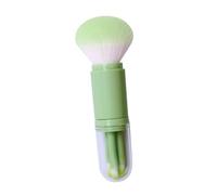 TOPBATHY Pinceau de Maquillage Multifonction Rétractable Vert pour Fard à Joues et Poudre Outil de Maquillage Double Embout Compact et Portable