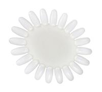 TOPBATHY Planche à Ongles Durcie Couleur Chair avec Roue de Présentation de Tournesol 20 Faux Ongles Blancs en Gel Acrylique UV Outil D’Entraînement et Affichage pour Nail Art