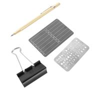 TOPBATHY Plaque de Récupération de Phrase Mnémotechnique en Acier Inoxydable 24 Mots, Kit Stockage Sécurisé Noir, Portefeuille Matériel Hors Ligne Ignifuge, Protection Étanche