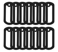 TOPBATHY Plaque en Silicone pour Étiquette Militaire 12pcs Housse Protectrice en Silicone Épais Anti-Glisse de Bruit pour Dog Tags Militaires Noir