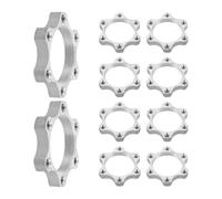 TOPBATHY Plaquettes de Frein à Disque de Vélo 10 Pcs, Adaptateur de Frein Arrière 34 Mm Support de Montage en Alliage D'aluminium, Accessoire Cyclisme pour Moyeux Filetés,