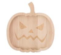 TOPBATHY Plateau de service en bois : planche de charcuterie en forme de citrouille pour enfants, plateau d'Halloween, collation, salade, assiette à biscuits, plat à manger pour enfants