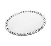 TOPBATHY Plateau Miroir Multifonctionnel Organisateur de Bijoux de Cosmétiques Plateau Décoratif Rond pour Salle à Manger Commode Salle de Bain
