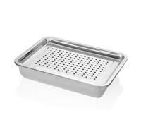 TOPBATHY Plateau Rectangulaire en Acier Inoxydable pour Aliments Égouttoir À Vaisselle pour Un Nettoyage Facile