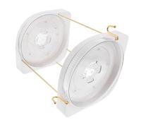 TOPBATHY Plateau Tournant Décoration Garniture Vaisselier Organisateur Tournant Organisateurs De Maquillage Organisateur De Toilette Rotatif Présentoir à Parfum Blanche Plastique