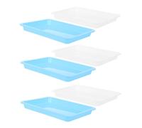 TOPBATHY Plateaux de Laboratoire Stockage Emboîtable Lot de 6 en PP pour Rangement et Tri Adaptés aux Verreries et Céramiques en Laboratoires Chimiques