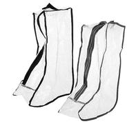 TOPBATHY Pochette de Rangement pour Bottes Fermeture Éclair en Maille PVC Légère, Lot de 2, Paquet de Protection Anti-poussière et Imperméables pour Maison et Voyage, Format Long