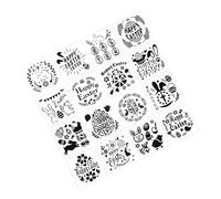 TOPBATHY Pochoirs de Peinture de Pâques 16 Pièces Réutilisables pour Garçon et Filles Modèles Soi-Même en Plastique Léger Motifs Lapin et Œuf pour Scrapbooking Décoration Festive DIY