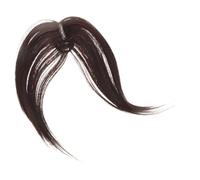 TOPBATHY Postiche au Milieu Frange, Clip Invisible, Brun Foncé | Volume et Tenue Sûre, Forme Haute Couronne, Fibre Haute Température, Tissu et Métal