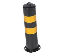 TOPBATHY Poteau de Sécurité Renforcé Film Réfléchissant Jaune en Acier Barrière de Parking et Borne de Sécurité de Stationnement pour Protection D'allée