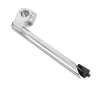 TOPBATHY Potence à Plongeur pour Vélo VTT et Route 22,2 Mm Aluminium et Fer, Forme Col de Cygne Argentée, Longueur 220 Mm, Fixation Rapide Compatible Guidon et Fourche, Amortissement