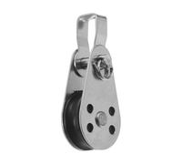 TOPBATHY Poulie en Nylon de Acier Inoxydable 316 en Mouflage Roue Argentée, Faible Friction Minimisant l'usure des Cordages et pour Équipement de Levage et Navigation