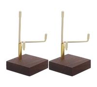 TOPBATHY Présentoir à Cristaux Réglable 50 Mm Lot de 2, Chevalet en Métal Doré pour Exposition de Minéraux, Supports D’assiettes pour Petites Pierres Précieuses, pour Décoration