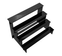 TOPBATHY Présentoir À Parfums À 4 Niveaux Étagère en Acrylique Plateau De Soins De La Peau Noir De 30 5 Cm Organisateur De Maquillage Accessoire De Comptoir De Vanité