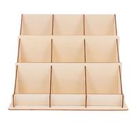 TOPBATHY Présentoir Cartes Postales Bois Robuste pour Bureau Support Stickers et Cartes de Visite Polyvalent Design Élégant pour Organisation et Exposition Pratique