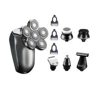 TOPBATHY Rasoir Électrique Étanche pour Homme avec Têtes Multifonctions Tondeuse Barbe et Corps Rechargeable pour Usage à Domicile et Voyage